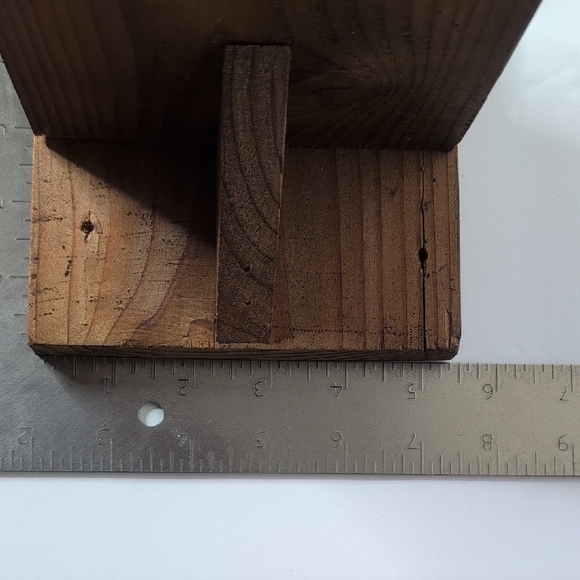 Rustic Wooden Handmade Bird Feeder Teal  Me Meet Again - Picture 6 of 14